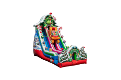24' High Christmas Double Lane Slide