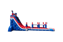 2720Stars2020Stripes20DL20SP20Water20Slide2020Slip20 3 27' Stars & Stripes Double Lane Water Slide with Slip & Slide