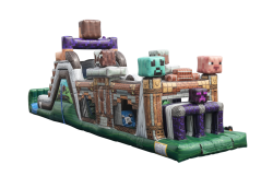 47ft Long Pixelated Dry Obstacle Course